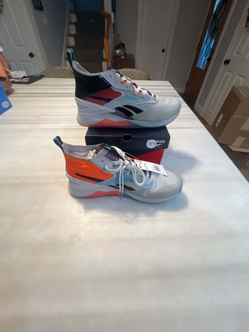 Reebok Nano Unknwn Training Shoes Size 9 Grey Orange